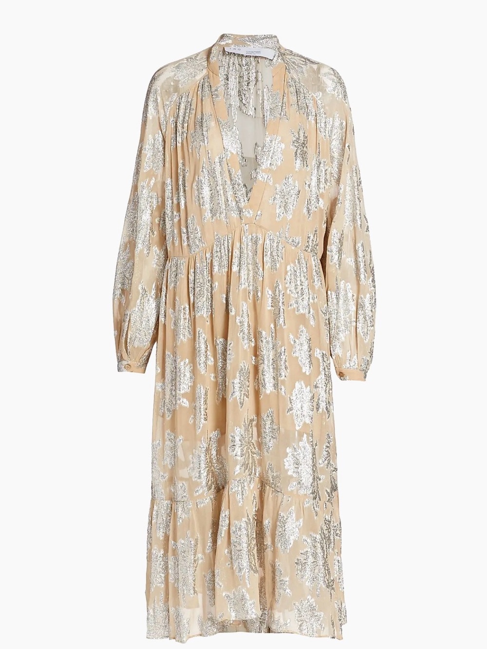 IRO Katte Floral Lurex Jacquard Midi Dress